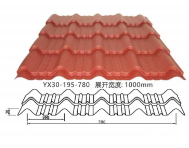 YX30-195-780型彩钢板-仿古瓦琉璃瓦