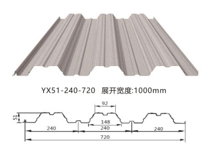 YX51-240-720型开口楼承板